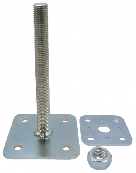 Опора колони гвинтова (вільна гайка) H 200 мм 110х110/80х80 М20 4 мм 1 шт. 