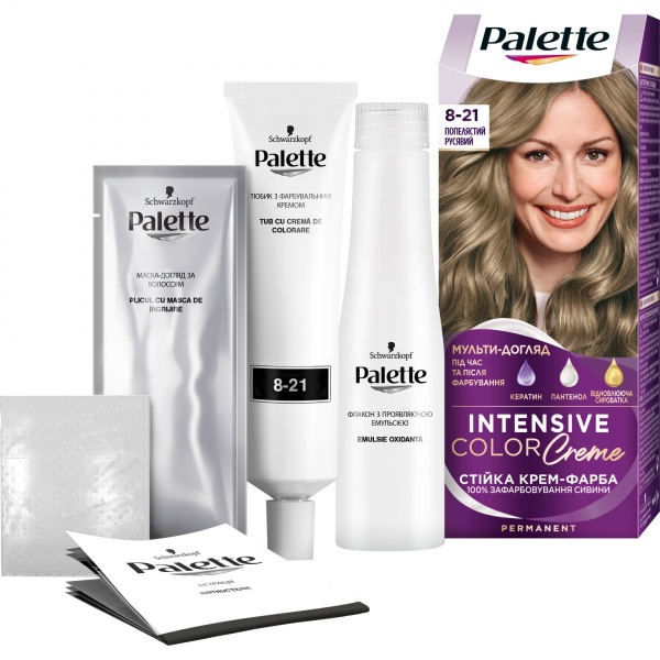 Краска для волос Palette Интенсивный цвет 8-21 Пепельный русый 115 мл