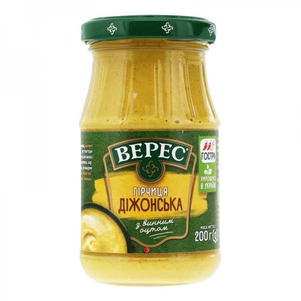 Горчица Верес с винным уксусом острая дижонская 200 г