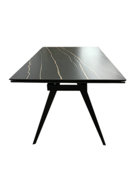 Стол обеденный Prestol Тори 1200(1800)x800x750мм черный/черный