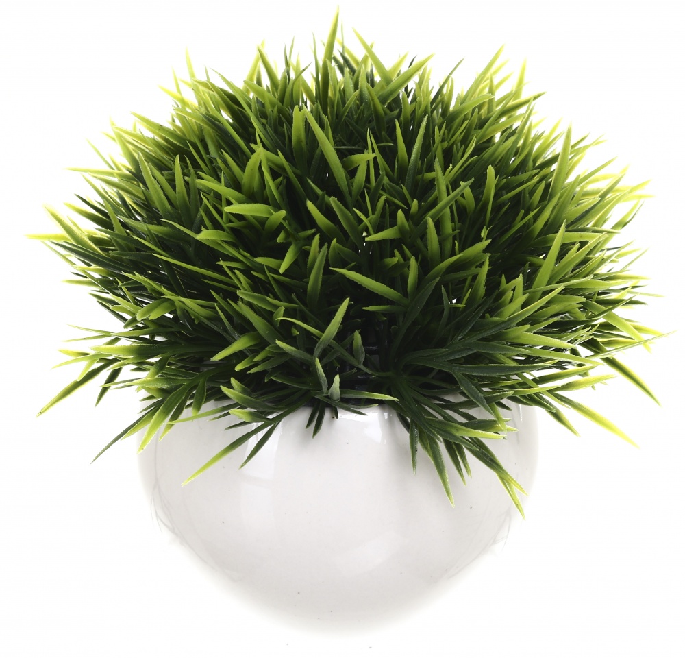 Рослина штучна Fleur 6х14 см зелена у білому горщику