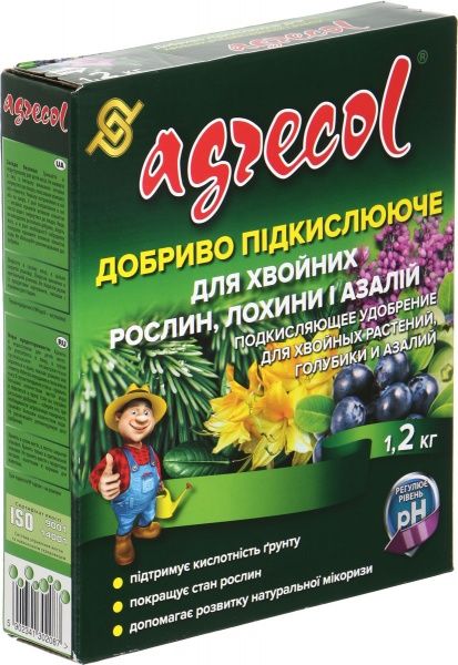 Удобрение минеральное Agrecol для хвойных растений, черники и азалии 1,2 кг