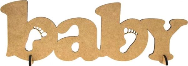 Заготовка надпись Baby 37х12 см Rosa Talent 