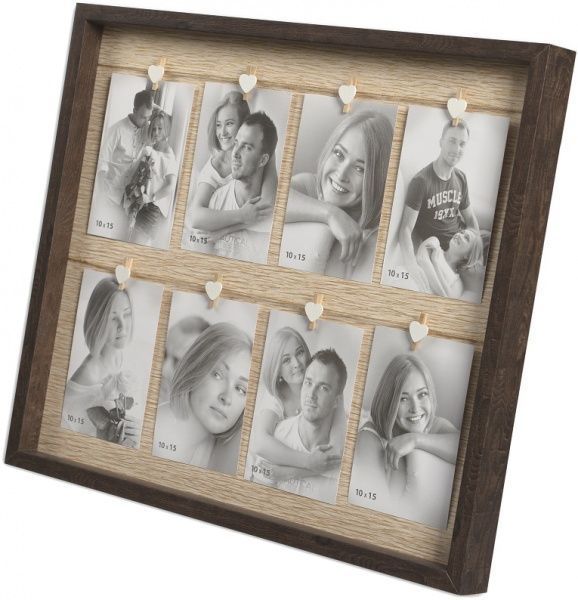Мультирамка Velista 12B-8B на 8 фото 10x15 см темне дерево 