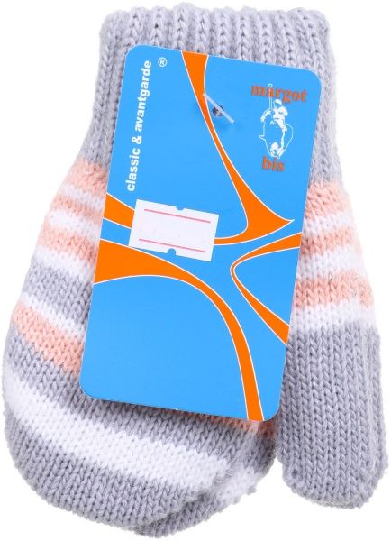 Варежки ДАЙС Kakadu р.от рождения розово-серый 13830200 