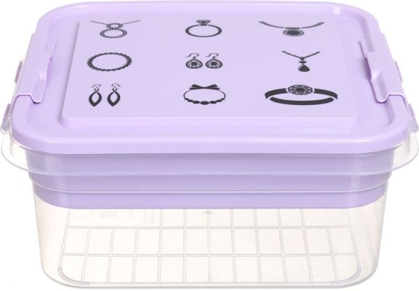 Органайзер Beauty для бижутерии фиолетовый 25х26х11 см Gondol Plastic