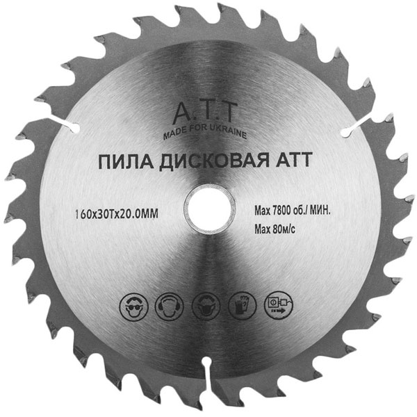 Пильный диск A.T.T.  160x20x1.7 Z30