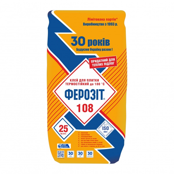 Клей для плитки Ферозіт 108 25кг