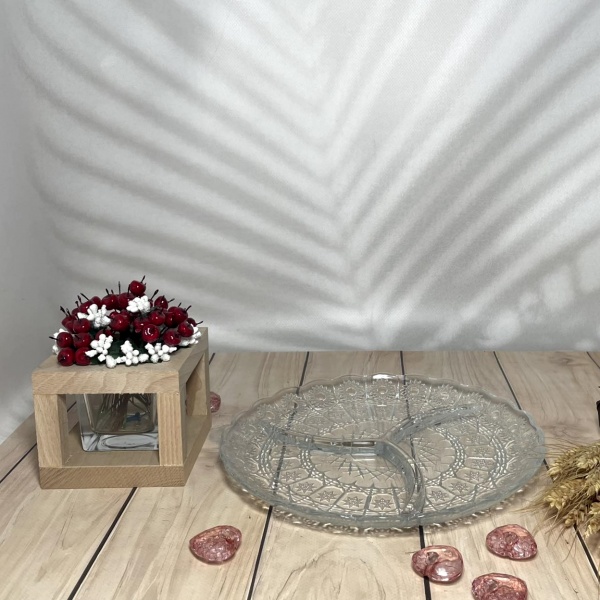 Блюдо сервірувальне Aswan PYRAMID GLASS 