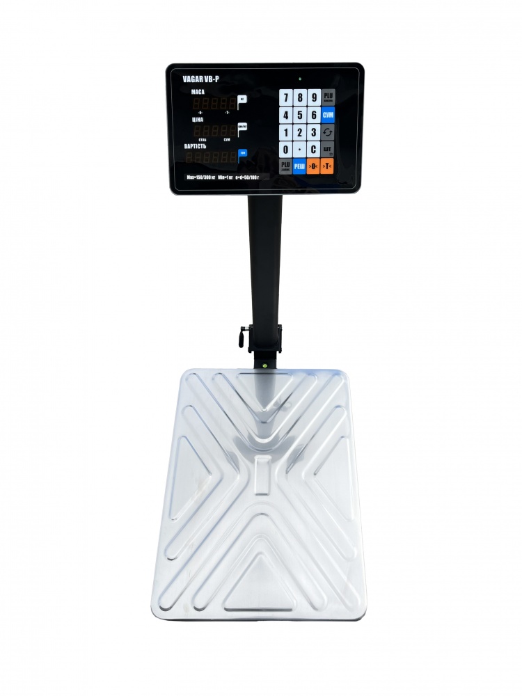 Весы товарные VAGAR VB-P (60/150 кг, ин. LED, д.20/50, пл. 420х520 мм) new