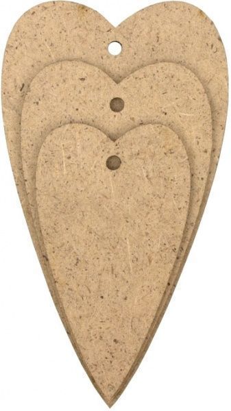 Набор заготовок Сердце с подвесом 3 шт. Rosa Talent 