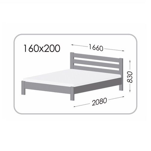 Ліжко Estella Рената Люкс 160x200 см білий 