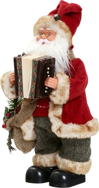 Декоративна фігура Дід Мороз з акордеоном 33 см