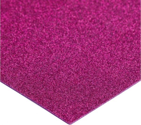 Фоамиран с блестками на клейкой основе MX61859 2 мм 20х30 см пурпурный