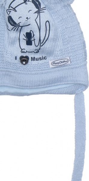 Шапочка дитяча для хлопчика Luna Kids р.42 блакитний 2213 