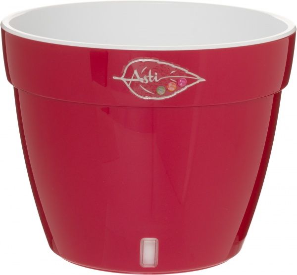 Горщик пластиковий Santino Асти круглий 4л червоний 