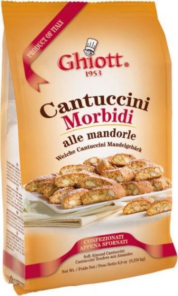 Печиво Ghiott М'яке мигдальне Кантуччіні 250 г (8004835012254) 