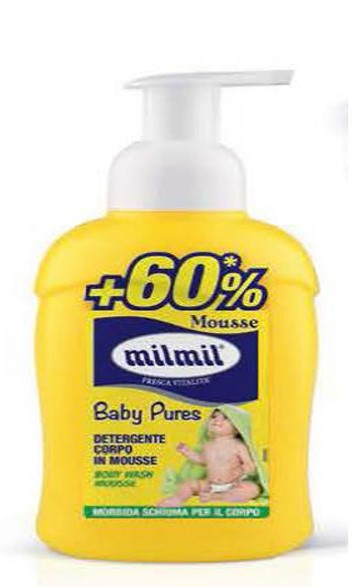 Мусс для душа Mil Mil дитячий очищающий деликатный Mil Mil 400 мл