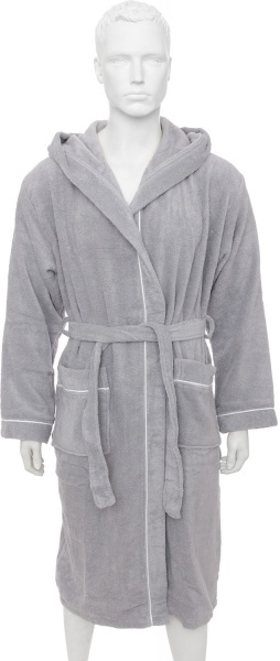 Халат махровий чоловічий La Nuit Adam з капюшоном р. M сірий 