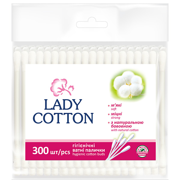 Ватные палочки Lady Cotton 300 шт. (мягкая)
