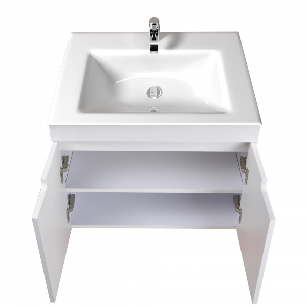 Тумба подвесная Мойдодыр Смарт 70-А с умывальником Амальфи 70