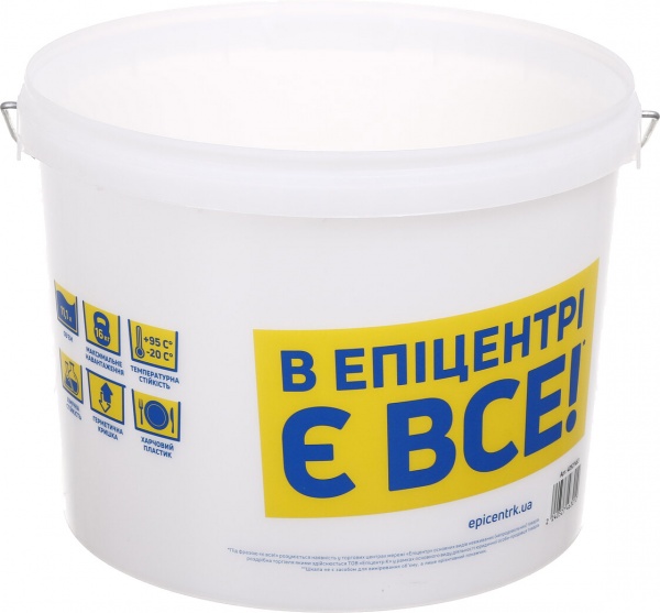 Ведро Пласт-Бокс круглое с металлической ручкой 10 л прозрачный 