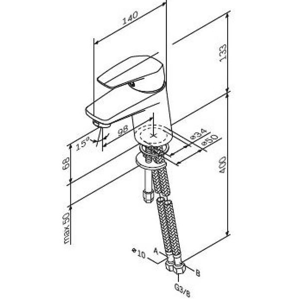 Смеситель для умывальника AM PM Gem F9002100
