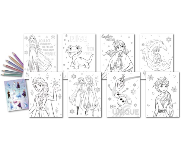 Раскраска «с наклейками и карандашами FROZEN»