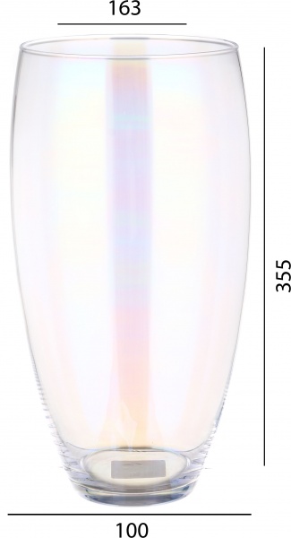 Ваза скляна Wrzesniak Glassworks Luster 35 см перламутрова 