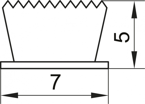 Пилозахисна щітка DC 7х5 мм (11м) золота 