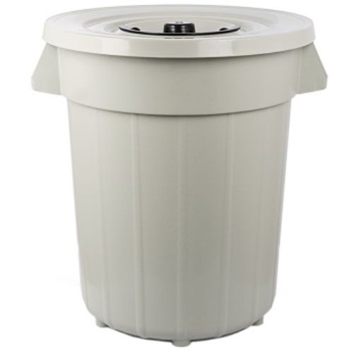 Бак для сміття з кришкою Planet №6 120 л сірий