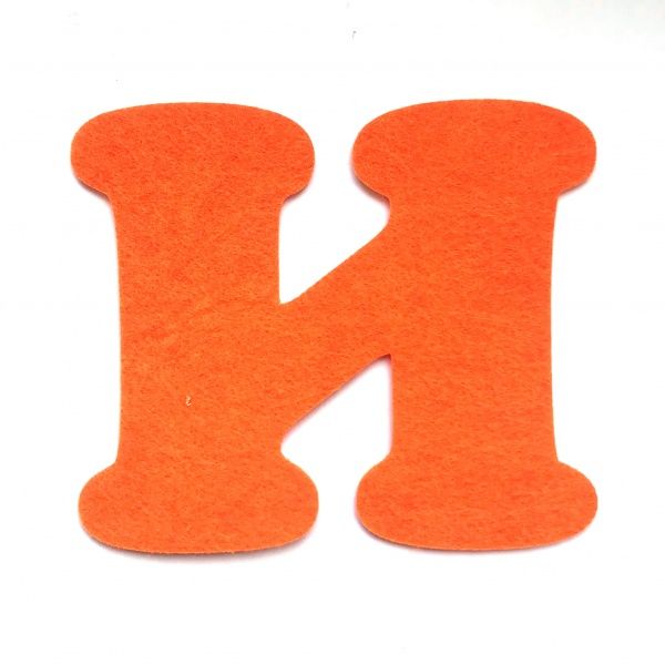 Буква И 2 мм, 7,5 см оранжевый