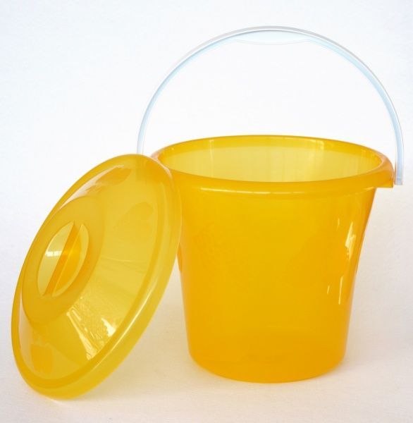 Відро зі знімною кришкою Полімердеталь Елегант 6 л помаранчевий 