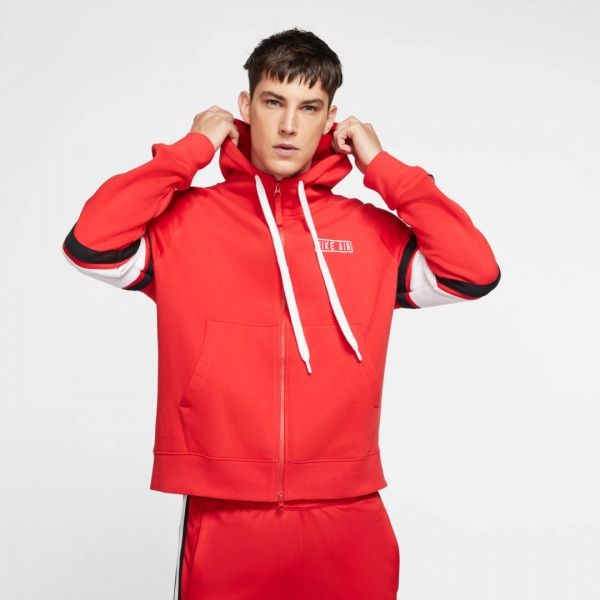 Джемпер Nike M NSW AIR HOODIE FZ FLC BV5149-657 р. XL червоний