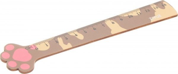 Лінійка Лапки кошеня бежево-коричневий 14 см