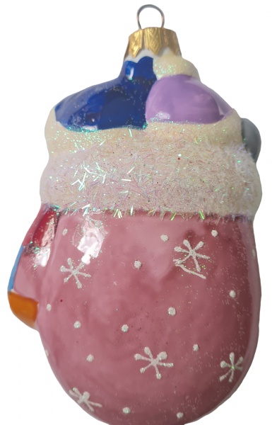 Подвеска Две мышки в перчатке 12 см 