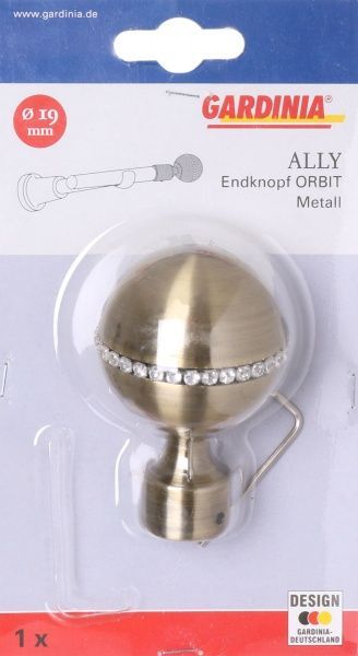 Наконечник Gardinia Ally Орбіта набірний d19 мм антична латунь 1 шт. 