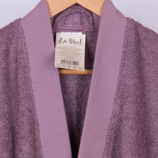 Халат махровый La Nuit Dusty Pink р. L розовая пудра 