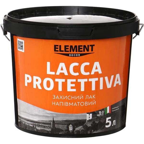 Лак Decor Lacca Protettiva Element Decor полумат 5 л прозрачный