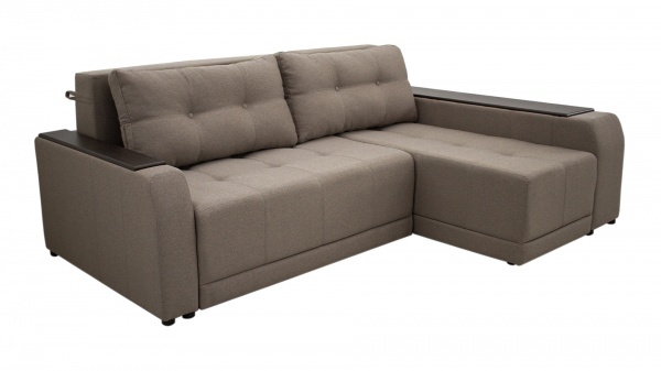 Диван кутовий Кедр ПЛЕЙН правий (Г) капучино 2400x1700x880 мм