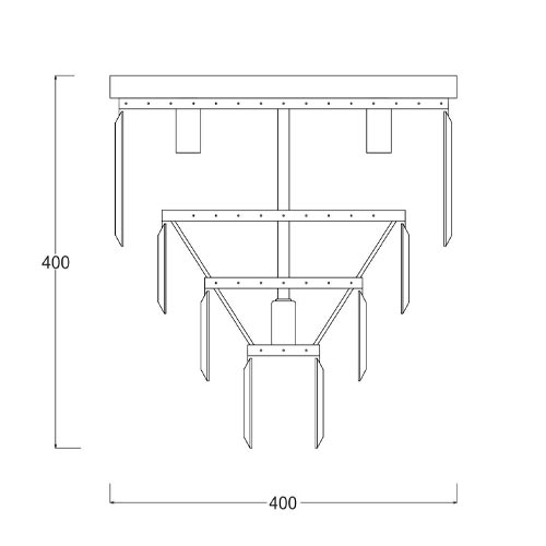 Люстра Zuma Line Amedeo 40x40 см 5xE14 золото