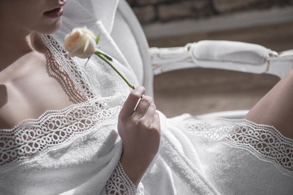 Халат махровый Gul Guler Daisy р. универсальный белый