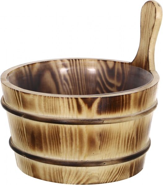 Набор для сауны шайка с черпаком и пластиковой емкостью 4 л KD-004B