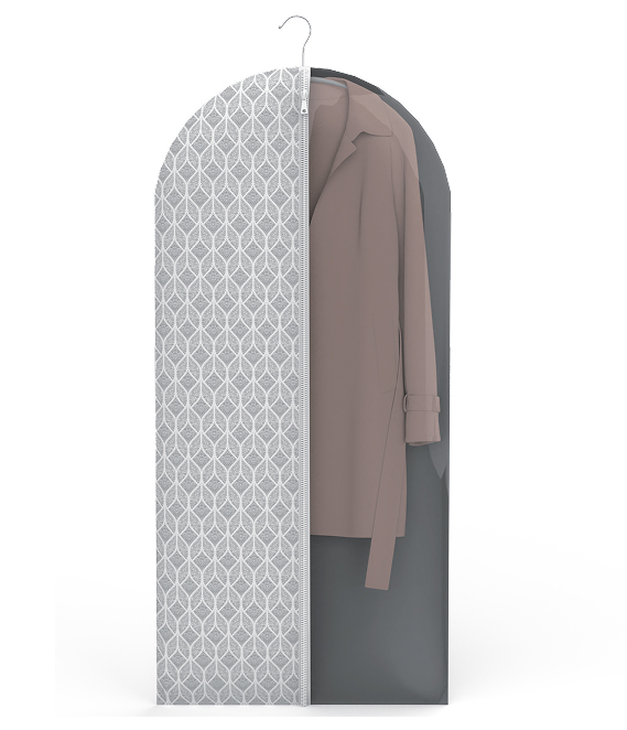 Чехол для одежды Vivendi 135x60 см белый с серым