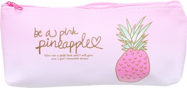 Пенал школьный Популярный ананас Nota Bene розовый