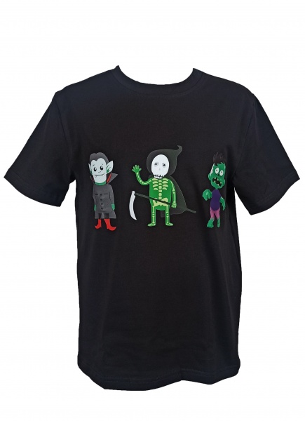 Футболка для дівчаток/для хлопчиків WP Merchandise Halloween Чувачки р.164–170 чорний 22170 