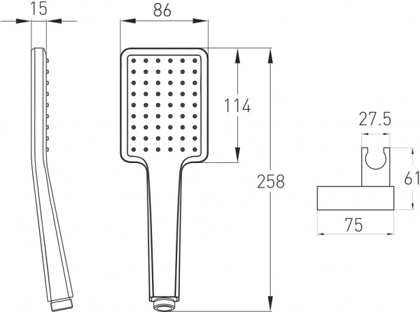 Душевой гарнитур Volle SISTEMA L 1511.170104