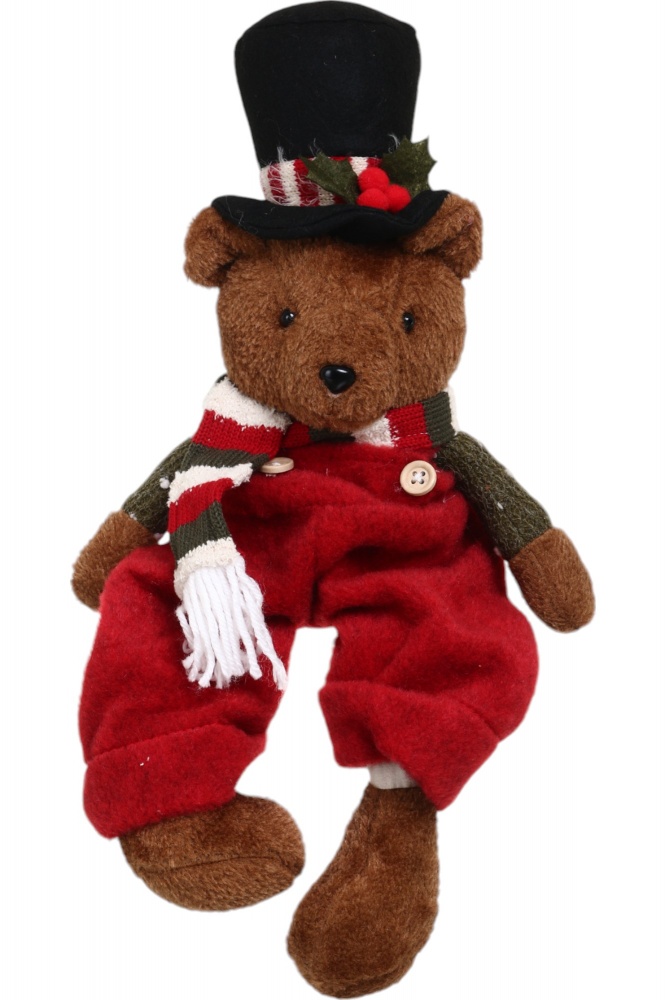 Декорация новогодняя Мишка Тедди что сидит в ассортименте LF2228049AB 50 см