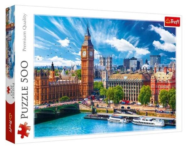 Набор пазлов Trefl (500 + 500 элементов) Автомобиль и Солнечный Лондон 37381/37329