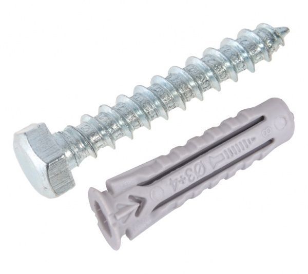 Дюбель універсальний із гвинтом для дерева 10x50 мм 4 шт. Friulsider